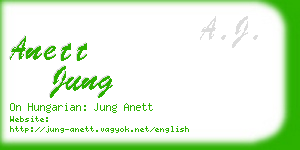 anett jung business card